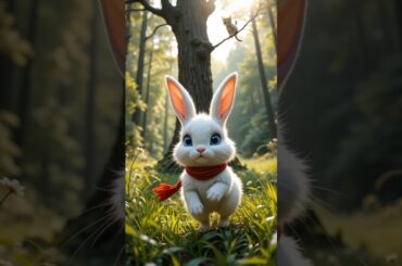 Rabbit saved cute kitten falling from Tree #CuteAnimals #CuteRabbit #RabbitRescue