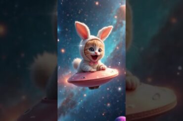 Cute rabbit cat singing APT