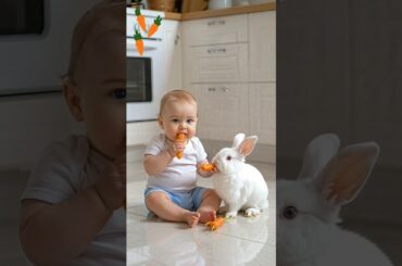 The rabbit eats carrots. #petrabbit #cute