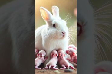 Rabbit Growth - Cute baby rabbits grow up #shorts #animals #animalgrowth