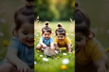 Cute Baby Plying Bunny #cute #cutebunny #bunny #cutebaby #trending