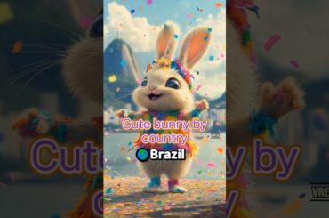 Cute bunny by country #ai #bunny #cuteanimals #animals #rabbit