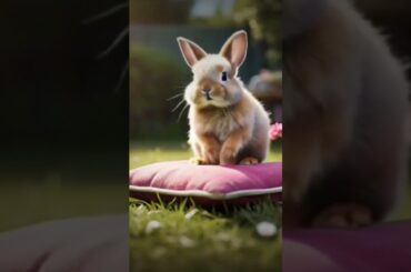 cute rabbit playing in the ground looing so cute#shortsfeed #youtubeshorts #aikingdom-x4