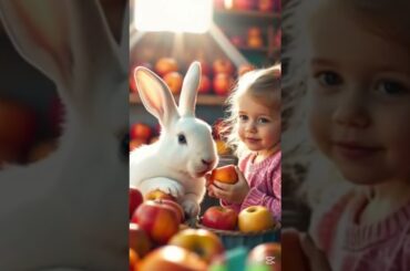 A rabbit help the injured girl #rabbits #cute #girl