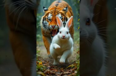 cute rabbit saves an injured baby eagle #cuteanimals #animalrescue #rabbitrescue