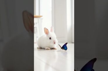 Baby Bunny’s Adorable Reaction to Seeing a Butterfly for the First Time