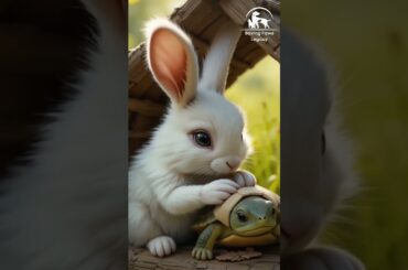 A little cute rabbit floating in the middle of a heavy rainstorm #RabbitRescue#CuteAnimals