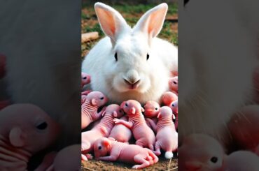 Rabbit Baby - Newborn Baby Rabbit 1 To 21 Days #shorts #animals