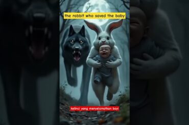 KELINCI MENYELAMATKAN BAYI-the rabbit who saved the baby#shorts#aianimals#rabbit#rabbitrescue