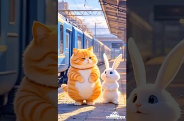 Cute Rabbit and cat funny video #cuterabbit #funny #cat #pets #wildlife