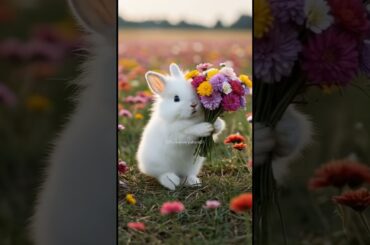 Adorable rabbit is bring a love to you  #cute #rabbit #animals #shorts #animallover