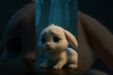 Cute bunny rescued by wolf #cute #bunny #pets #shorts #shortvideo #trending #animals #animation