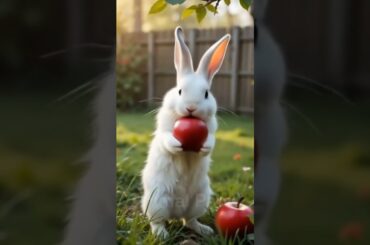 cuteness of rabbit when eating apple #cute #funny #animals #bunny #rabbit #adorable