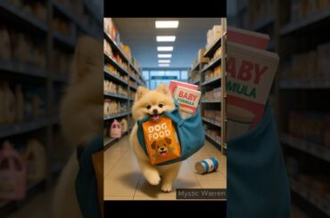 Adorable baby rescued by Pomeranian from destroyed city #story #cute #cuteanimal #animals #rescue