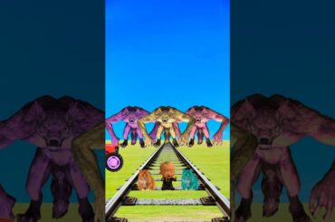 White Colors cute rabbit & baby vs wolf & cat & train driver tom... #trendingshorts