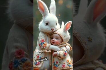 Cute baby cute rabbit #cat #cute #funny #cutecat #kitten #rabbit #animals #cutebaby #baby