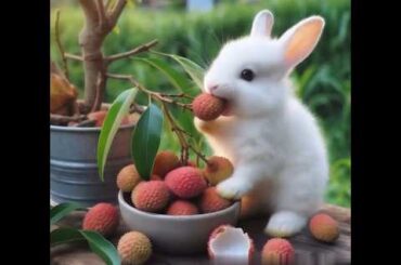 cute rabbit eating lychee #rabbit #mycuterabbit #cute #animals #pets