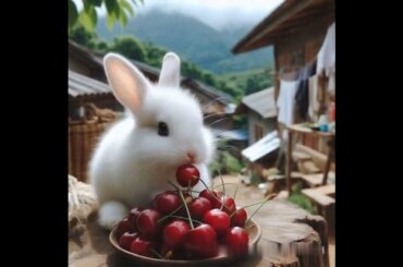 a cute rabbit eating #cute #rabbit #animals