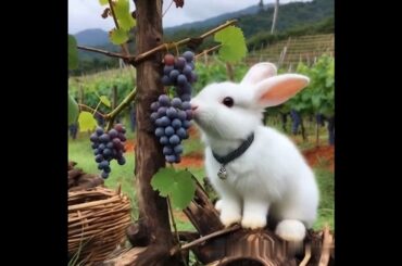 cute rabbit eating grapes #cute #animals #pets #rabbit