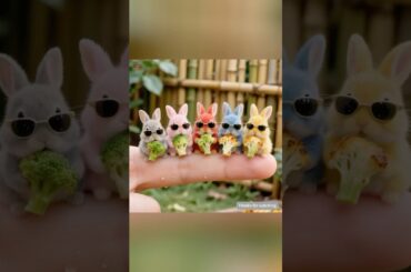 Breaking News: Rabbit Eats Cauliflower Like It’s Headlining a Rock Concert #cute #rabbit #pets #ai