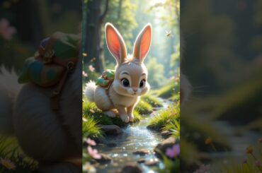 Bunny’s beach day adventure | Cute bunny builds a giant sandcastle!