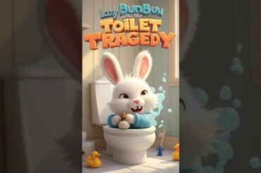 Cute rabbit and the toilet tragedy #shorts #rabbit #ai #rabbitrescue #bunny #cartoon #animalshorts