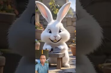 cute white rabbit #cuterabbit #rabbit #animals