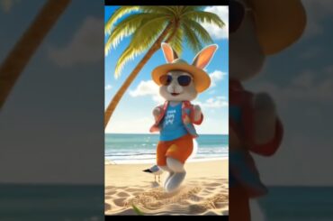 cute Rabbit dancer Cute pet debut plan. Pastoral cute pet. cute pet in the countryside