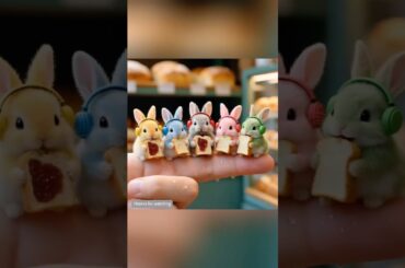 Toast Therapy 101: Bunny’s Secret Recipe for Joy #cute #rabbit #shorts #youtubeshorts #ai  #pets