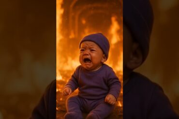 A cute rabbit saves Jake's child from fire #ai #ytshorts #rabbit.