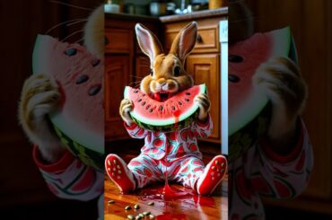 Baby Bunny eating fruits #babybunny #fluffybunny #cutebunny #adorableanimals #viralvideos #fyp