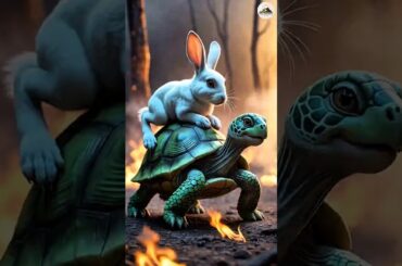 The Brave Turtle’s Last Walk. #rabbit #turtle #emotionalstory  #animalshorts #cute #moralstories