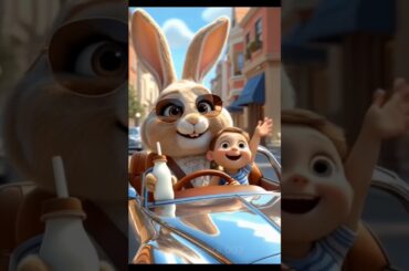 baby driver rabbit. Cute pet debut plan. Pastoral cute pet. cute pet in the countryside