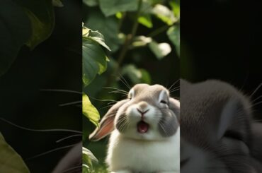 Cute Bunny's Sleepy Morning Stretch | Adorable Rabbit Video