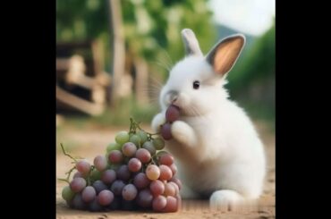 cute rabbit eating grapes #cute #animals #rabbit #pets #shorts