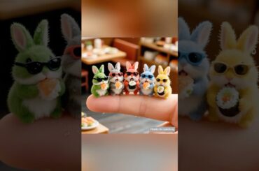 Rabbit Paw Prints on Sushi: An Adorable and Healing Delight #cute #rabbit #pets #ai #shorts