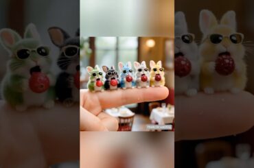 Fluffy Paws and Cranberries: Bites of Irresistible Everyday Comfort #cute #rabbit #pets #ai #shorts