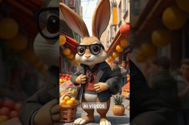 A rabbit goes to tha market to buy fruits. #RabbitRescues #CuteAnimals #AnimalRescue