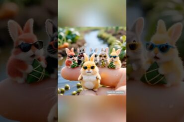 As Bean Zongzi Aroma Rises, Bunny’s Heartfelt Stories Unfold #cute #rabbit #pets #ai #shorts