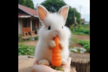 cute rabbit eating carrot #rabbit #mycuterabbit #cute #pets