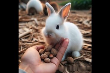 cute rabbit eating nuts #rabbit #mycuterabbit #cute #animals #bunny