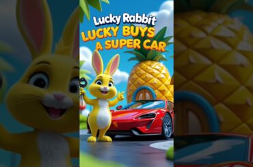 Lucky Rabbit Buys Supercar with Stolen Cash Chase Story #subscribenow #cutebunny #animation #shorts