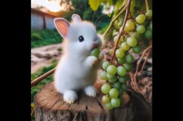 cute rabbit eating grapes #rabbit #mycuterabbit #animals #bunny