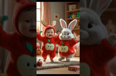 cute baby love red rabbit. Cute pet debut plan. Pastoral cute pet. cute pet in the countryside