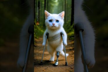 Fluffy Cat Tries to Rescue Injured Baby Rabbit #usashorts