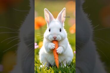 rabbit eats carrots #cute #bunny#rabbit