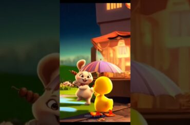 cute duck with cute rabbit #duck #duckrescue #duckstory #duckshorts