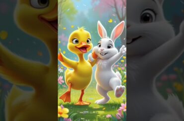 cute rabbit yellow duck dance. Cute pet debut plan. Pastoral cute pet. cute pet in the countryside