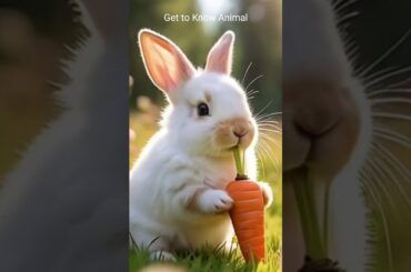 Baby rabbit eat & jump #trending #cutebaby