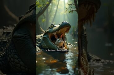 Cute Bunny vs Crocodile Gone Wrong #pets #shorts #animalshorts